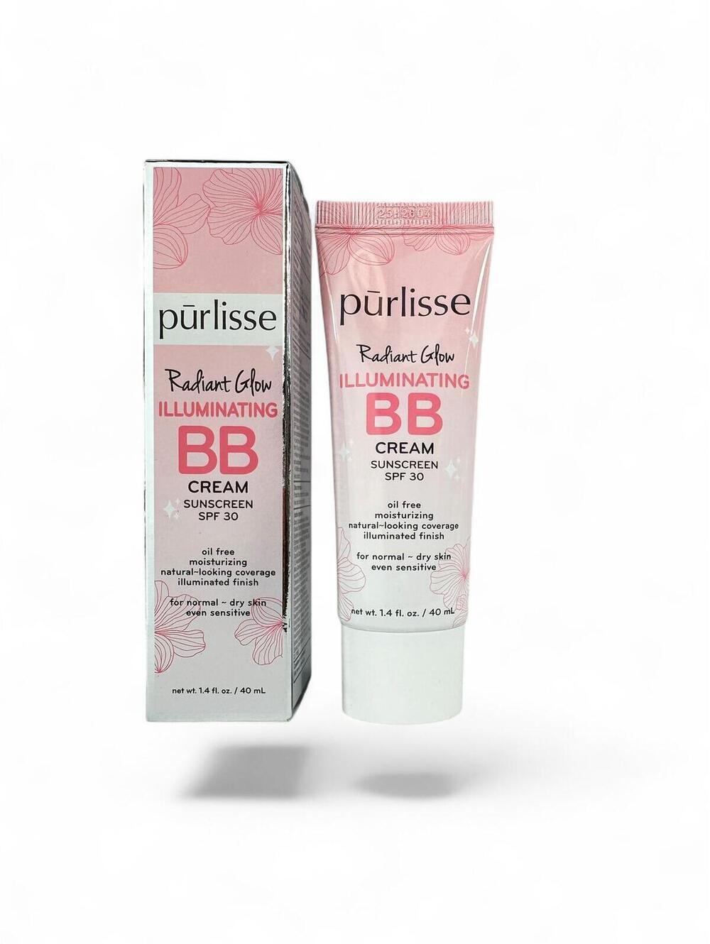 2/$30 Purlisse BB Cream SPF 30 Light Radiant Glow Illuminating 40ml NIB